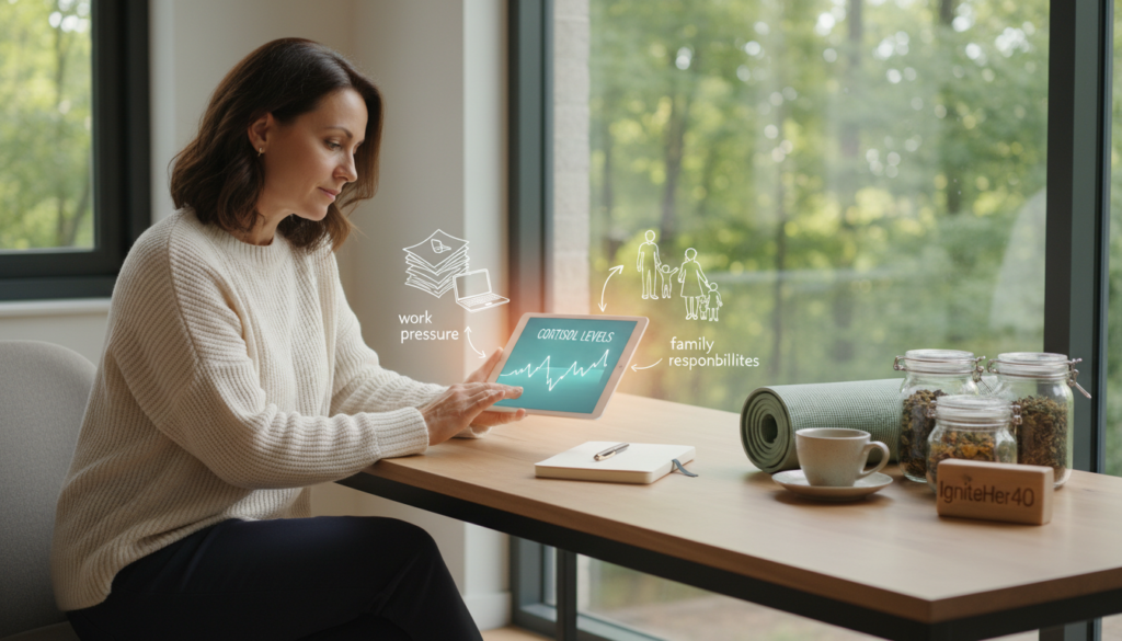 cortisol and weight gain in women over 40