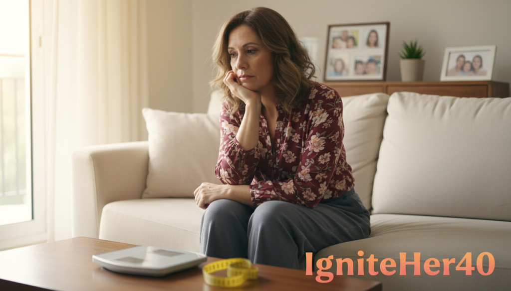 woman experiencing hormonal weight gain women over 40